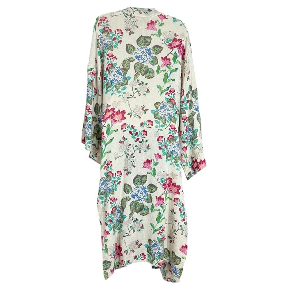 Free People Cream Floral Beaded Sequin Kimono Duster Women’s Size S - Picture 8 of 17